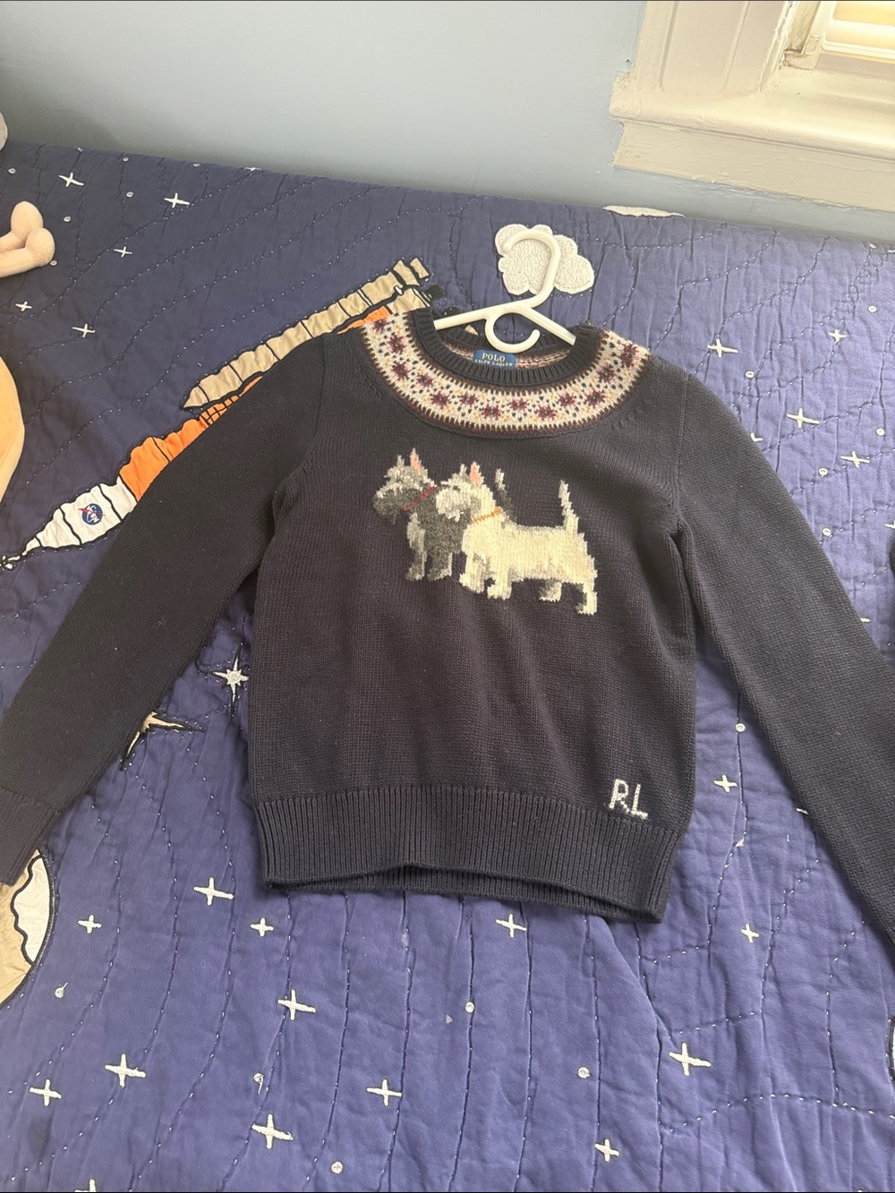 Polo by Ralph Lauren Navy Fair Isle Dog Sweater